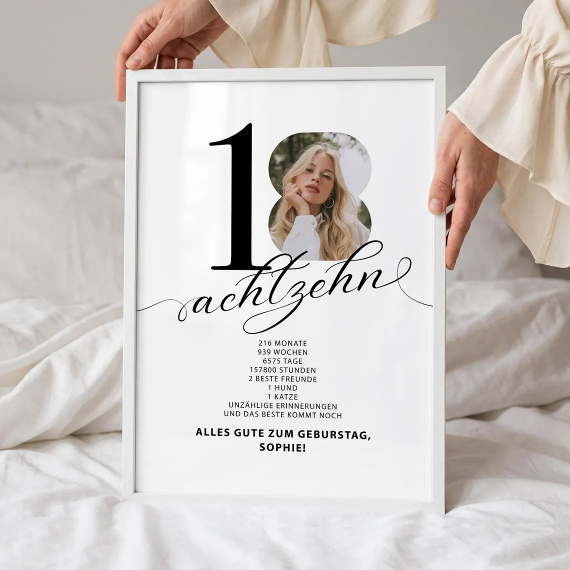 Geschenk zum 18. Geburtstag für Mädchen, Tochter, Schwester oder beste Freundin