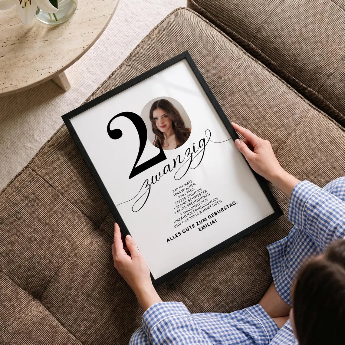 Personalisiertes Geschenk zum 20. Geburtstag für Frauen
