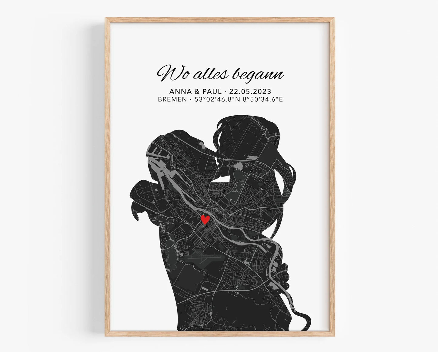 Jahrestag Geschenk für ihn Koordinaten Bild