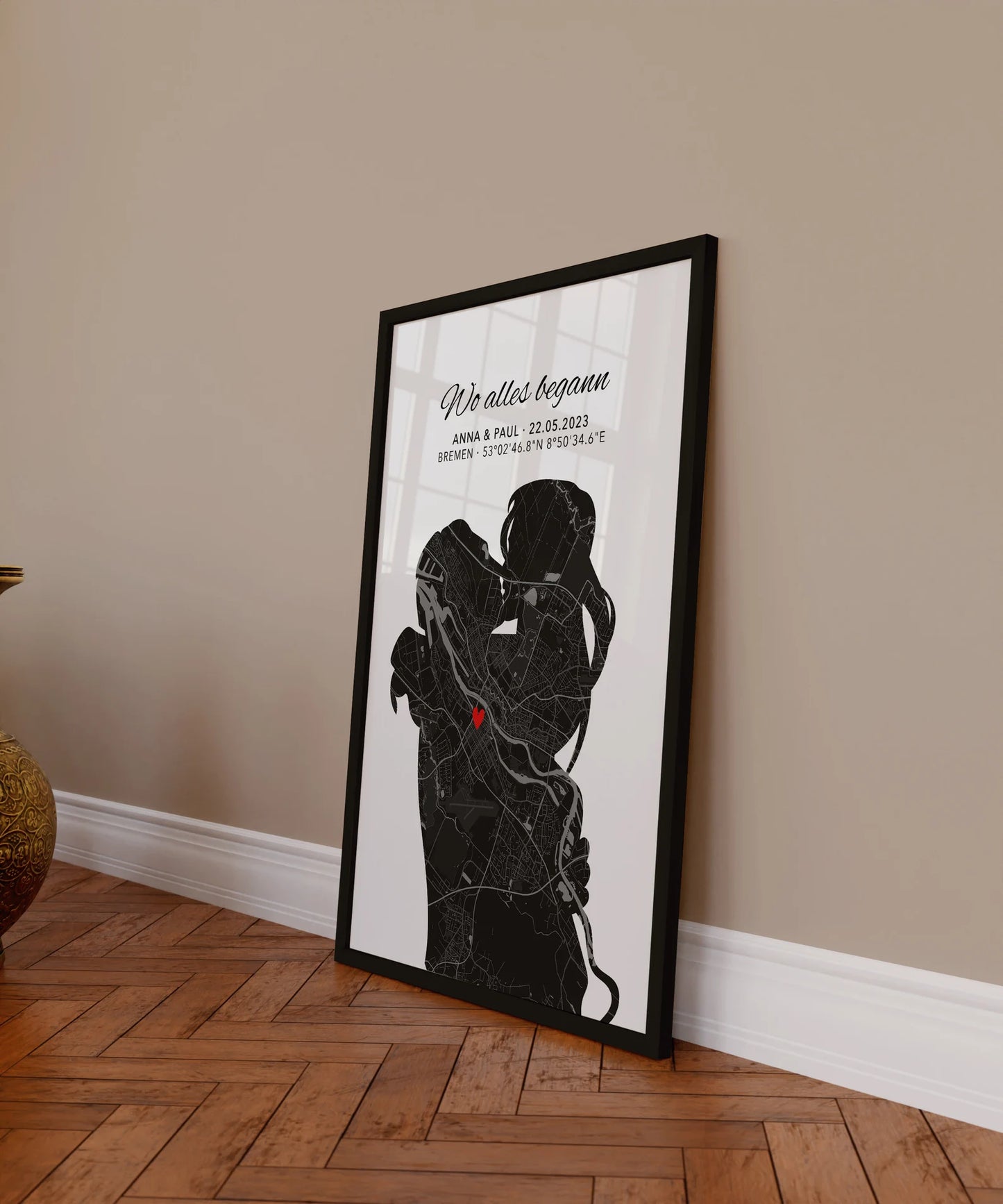 Jahrestag Geschenk für ihn Koordinaten Bild