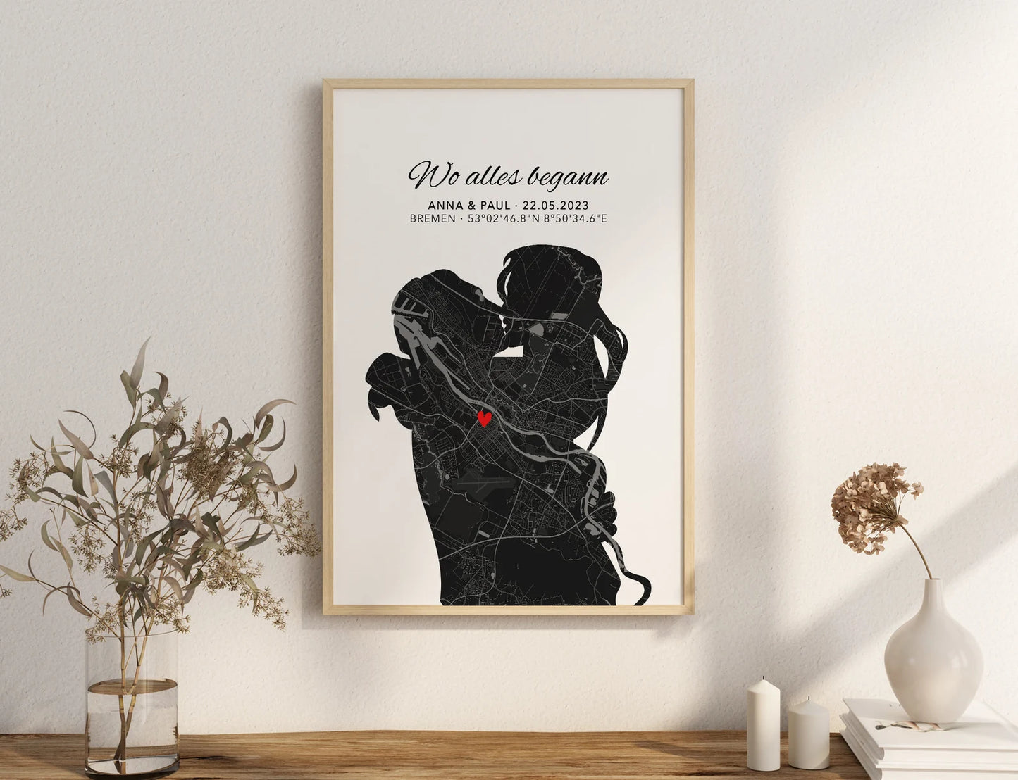 Jahrestag Geschenk für ihn Koordinaten Bild