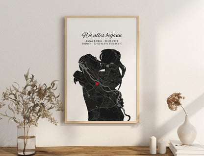 Jahrestag Geschenk für ihn Koordinaten Bild