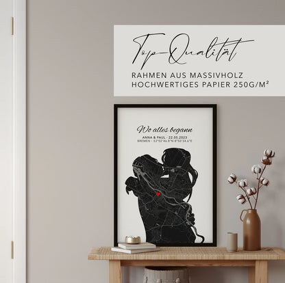 Jahrestag Geschenk für ihn Koordinaten Bild