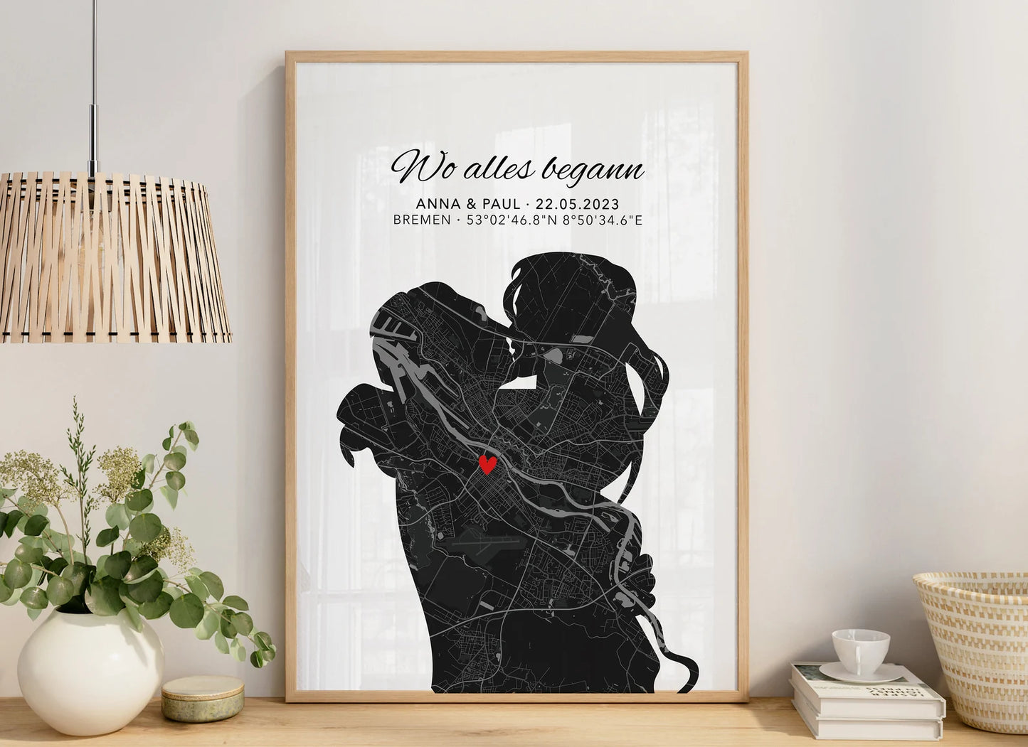Jahrestag Geschenk für ihn Koordinaten Bild