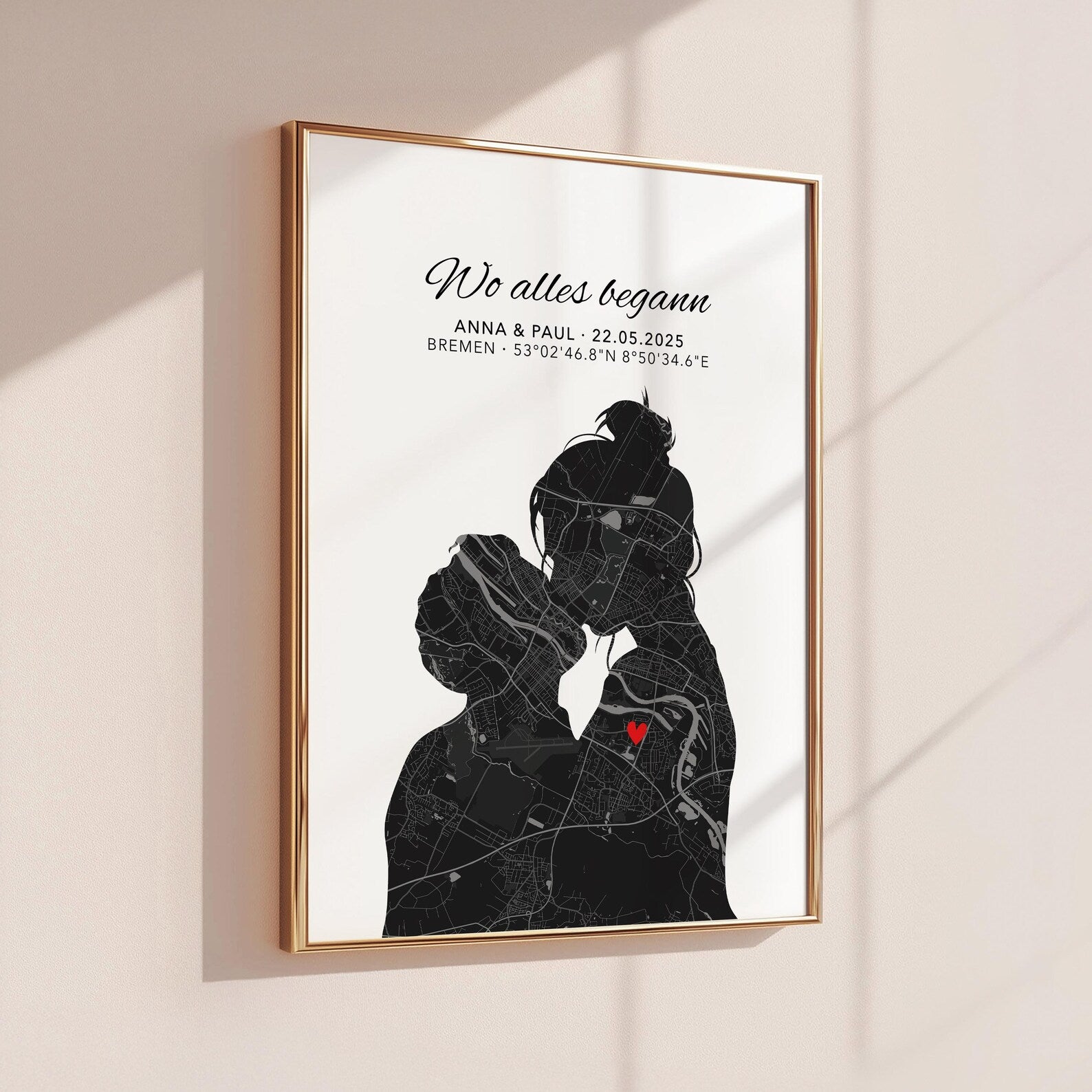 Wo alles begann Poster Paar Geschenk