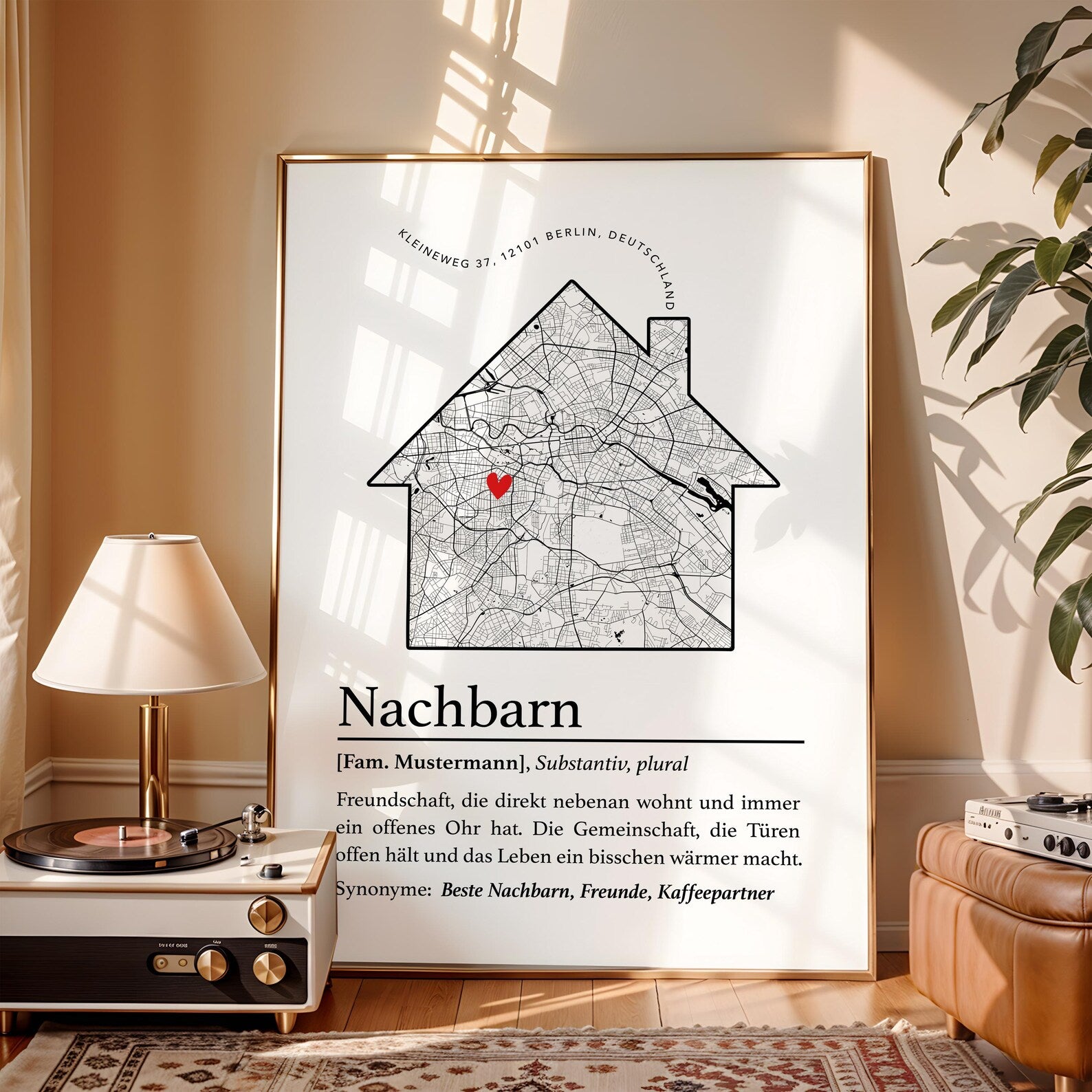 Definition Poster – Geschenk für beste Nachbarn
