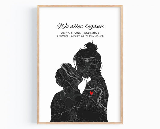 Wo alles begann Poster Paar Geschenk