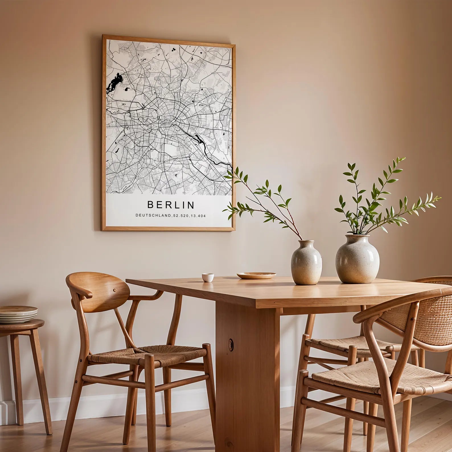 Personalisierte Stadtkarte | Koordinaten Poster in Schwarz-Weiß
