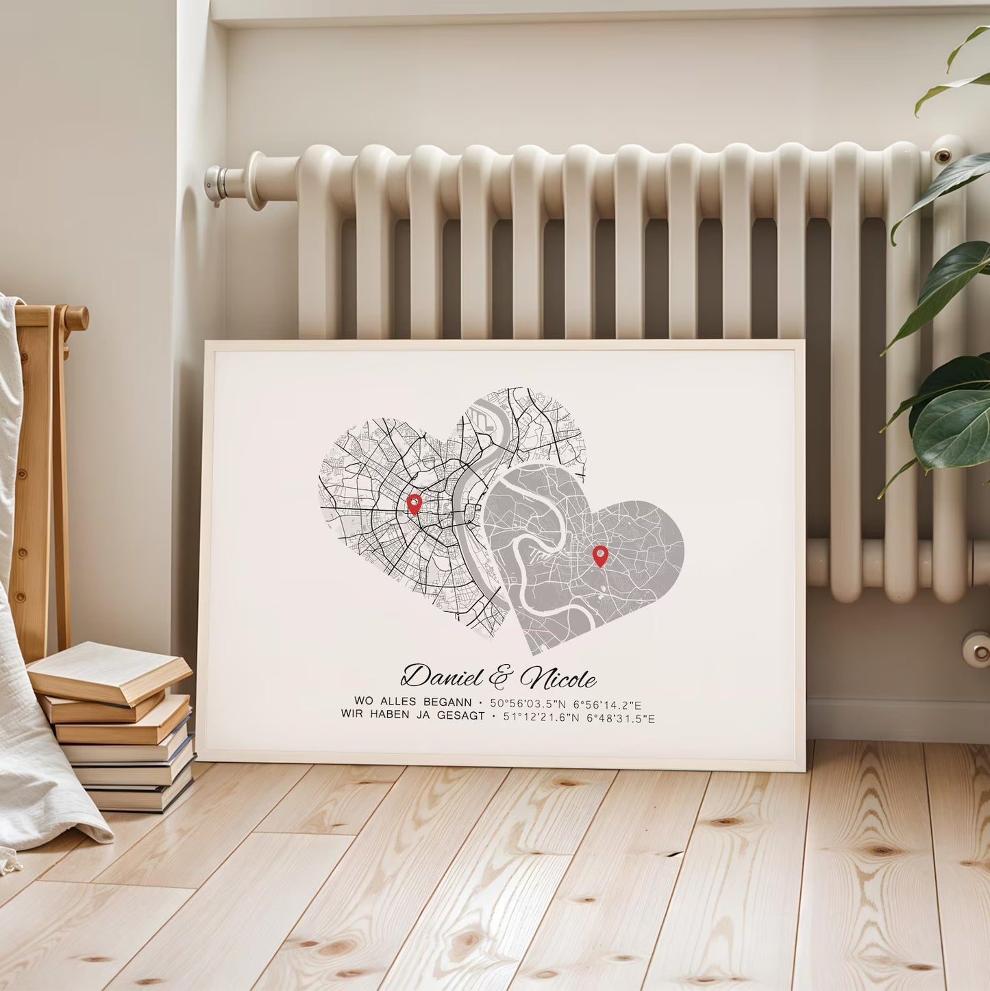 Hochzeitstag Geschenk Poster Zwei Städte