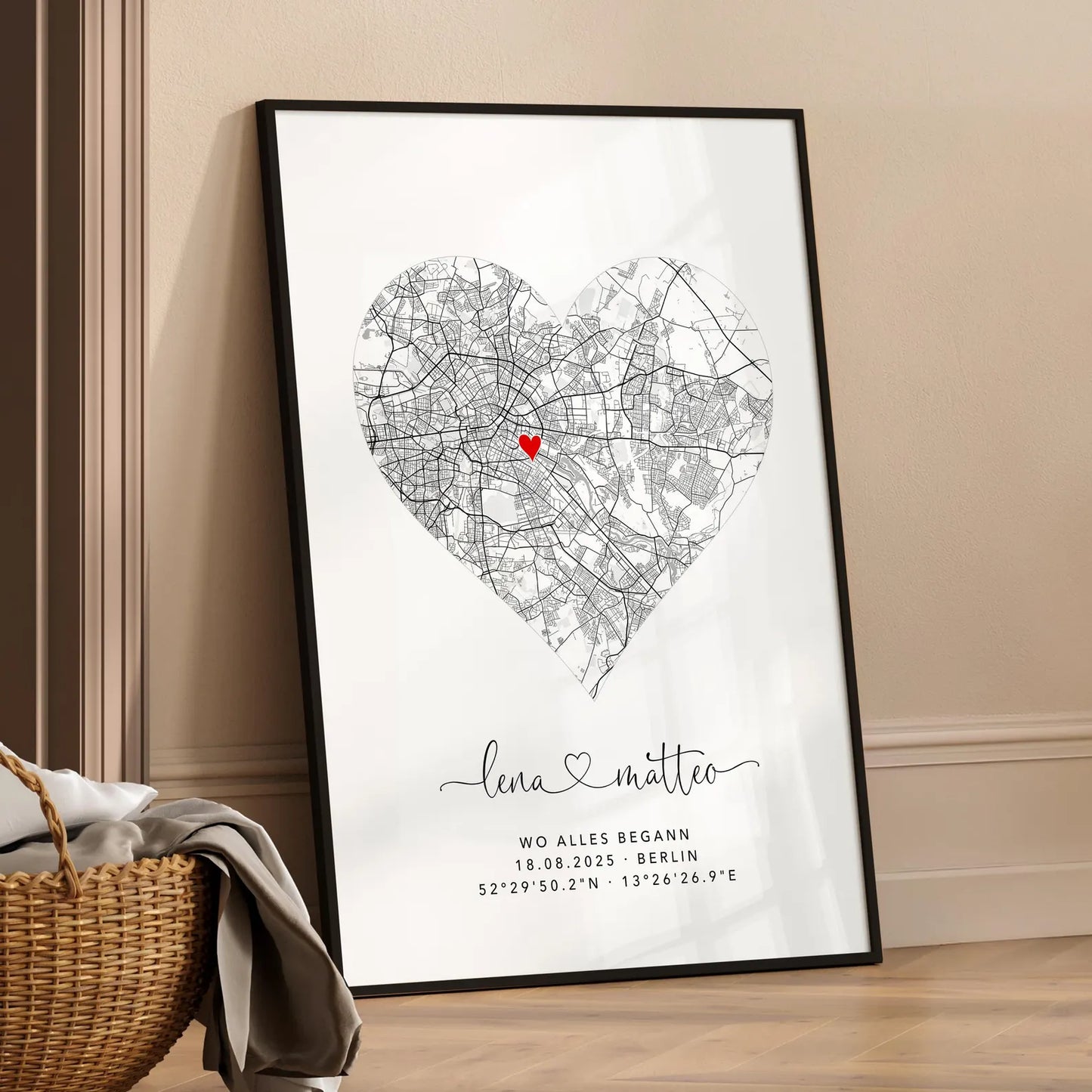 Erinnerungsgeschenk "wo alles begann" - Verlobung Jahrestag Hochzeitsgeschenk Karte