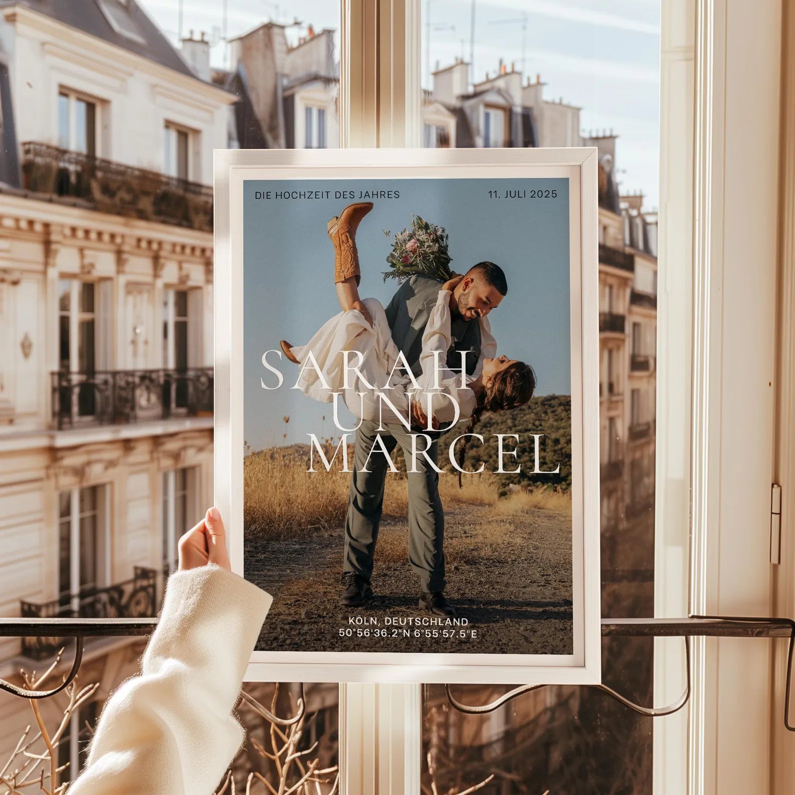 MR & MRS Poster – Geschenk mit Koordinaten zum Hochzeitstag