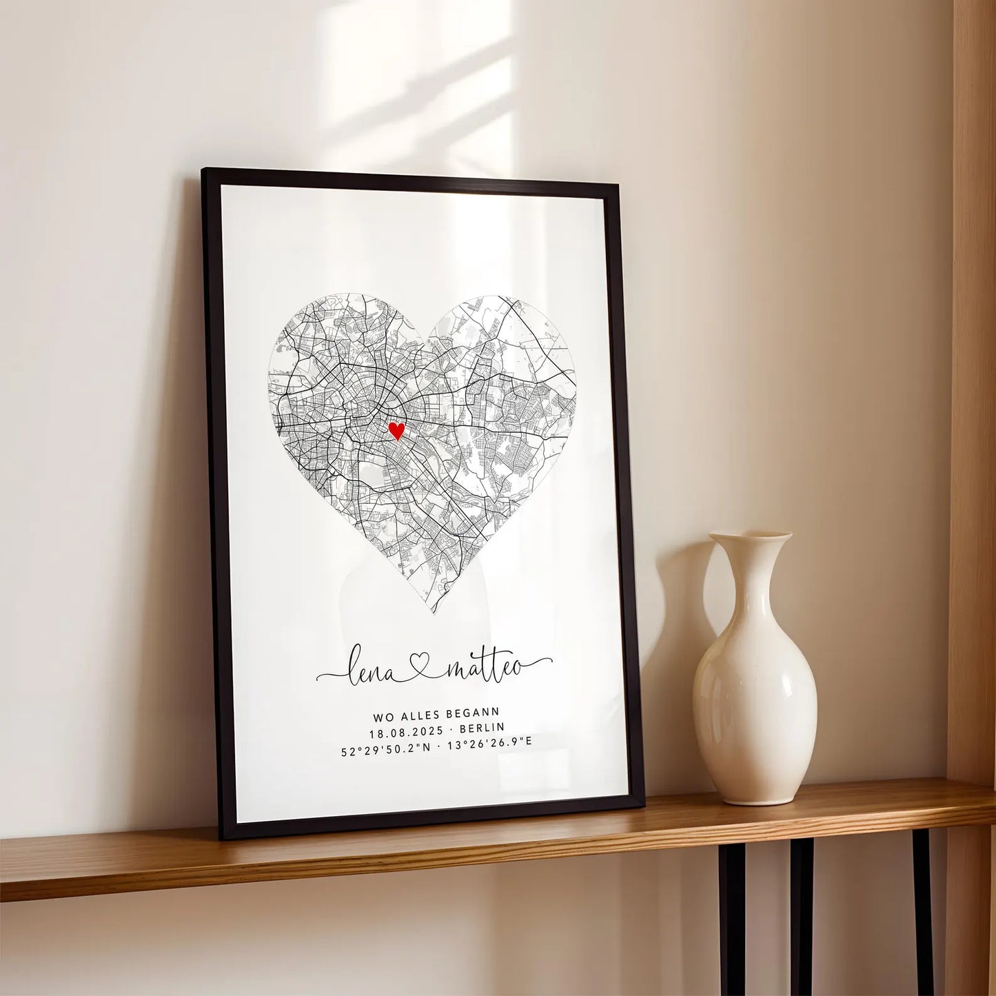 Erinnerungsgeschenk "wo alles begann" - Verlobung Jahrestag Hochzeitsgeschenk Karte