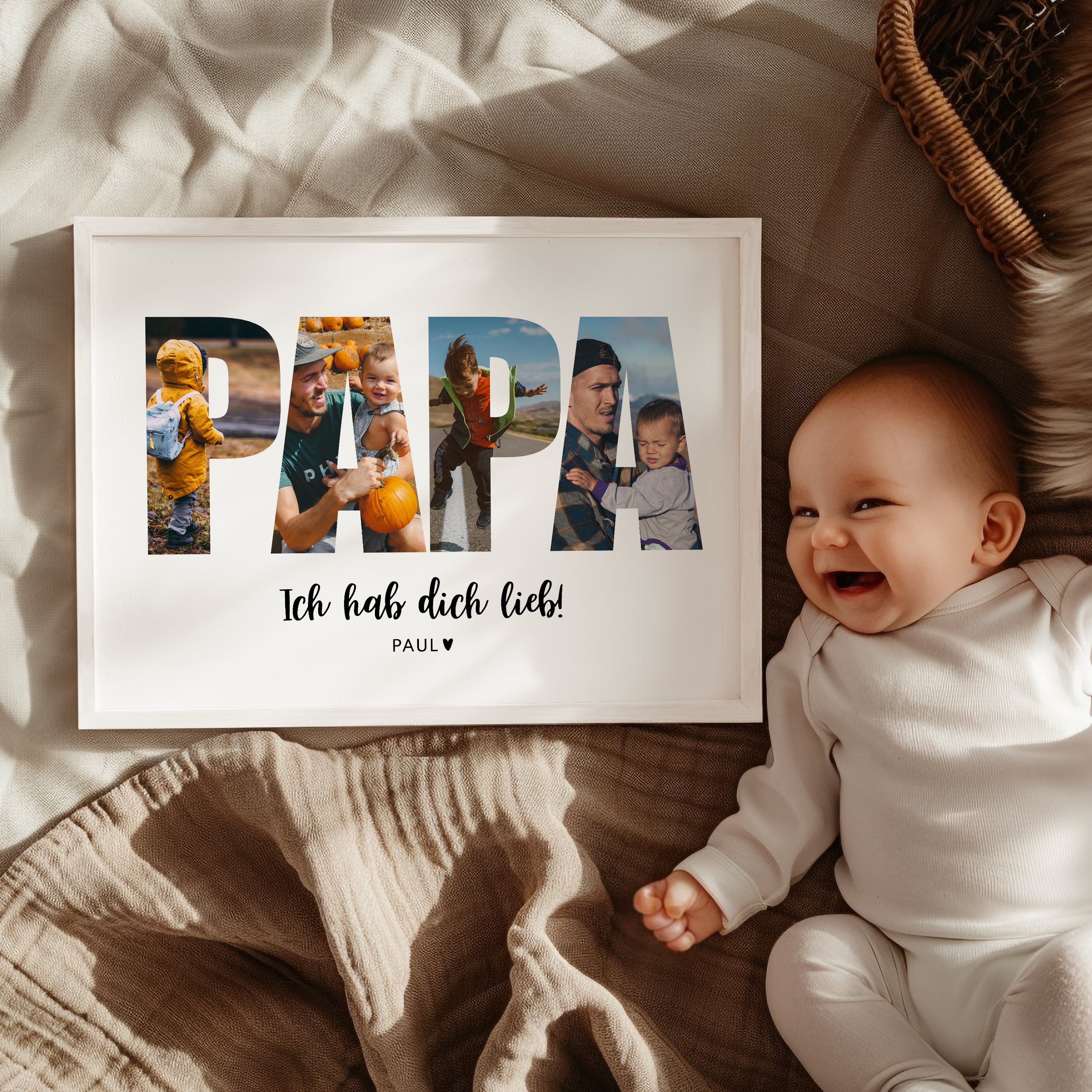 Vatertagsgeschenk – Personalisiertes Foto Geschenk für Papa von Baby