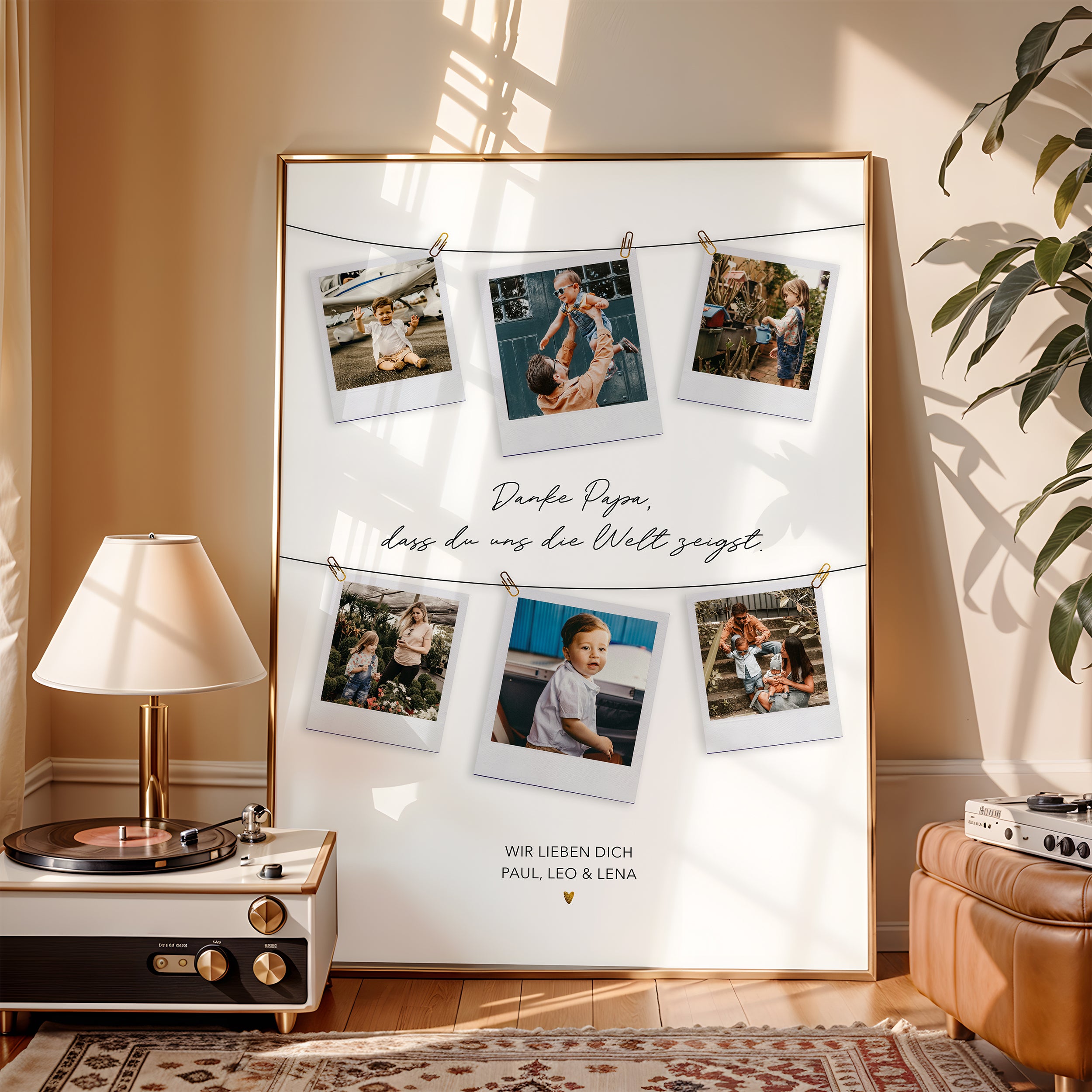 Danke Papa – Personalisiertes Geschenk mit Fotos, Vatertag Geschenkidee