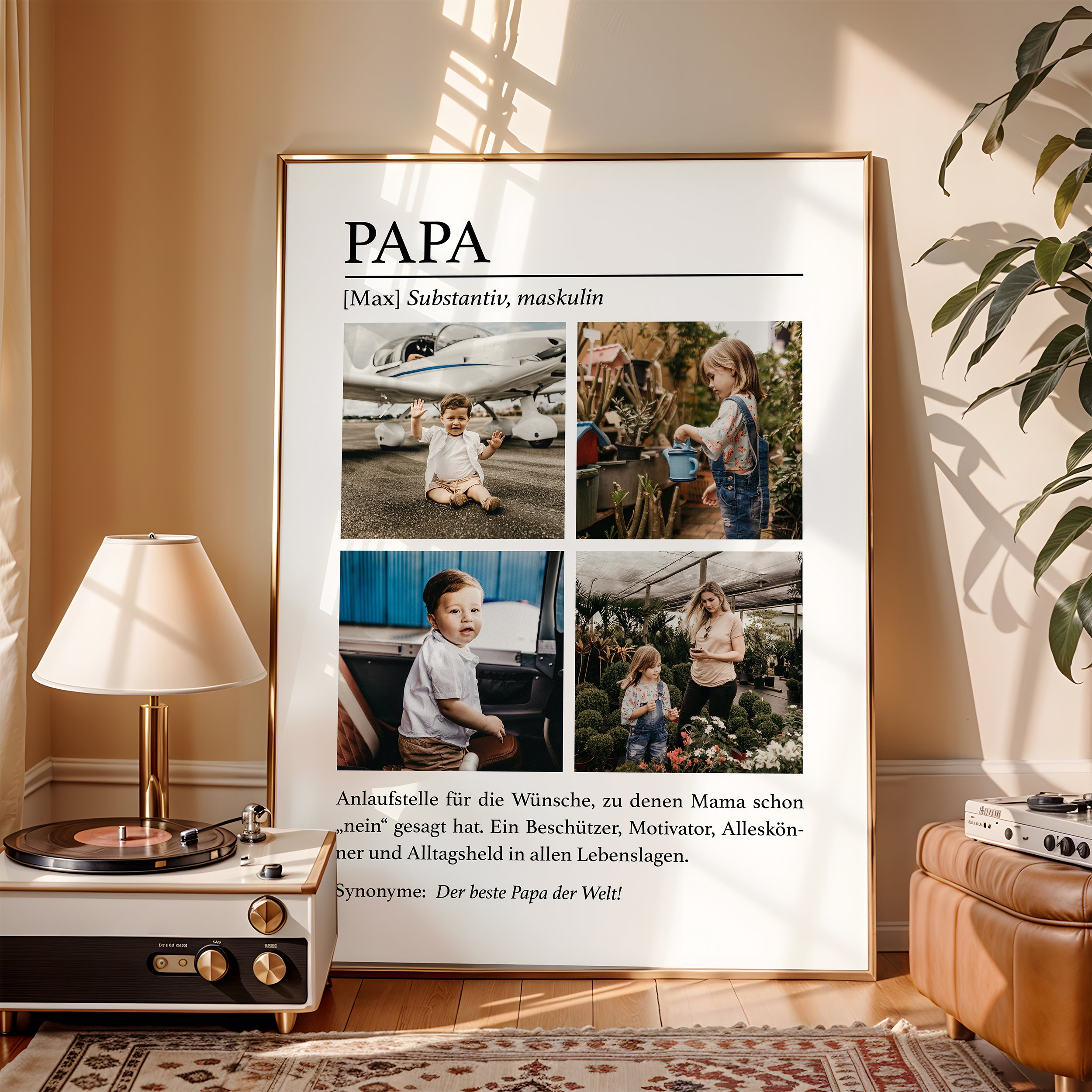 Papa Geschenk mit Fotos – personalisiertes Vatertagsgeschenk für Papa, Mann, Ehemann, Vater