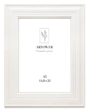 Bilderrahmen für A5 (15 x 21 cm) - Rustikaler Weiß