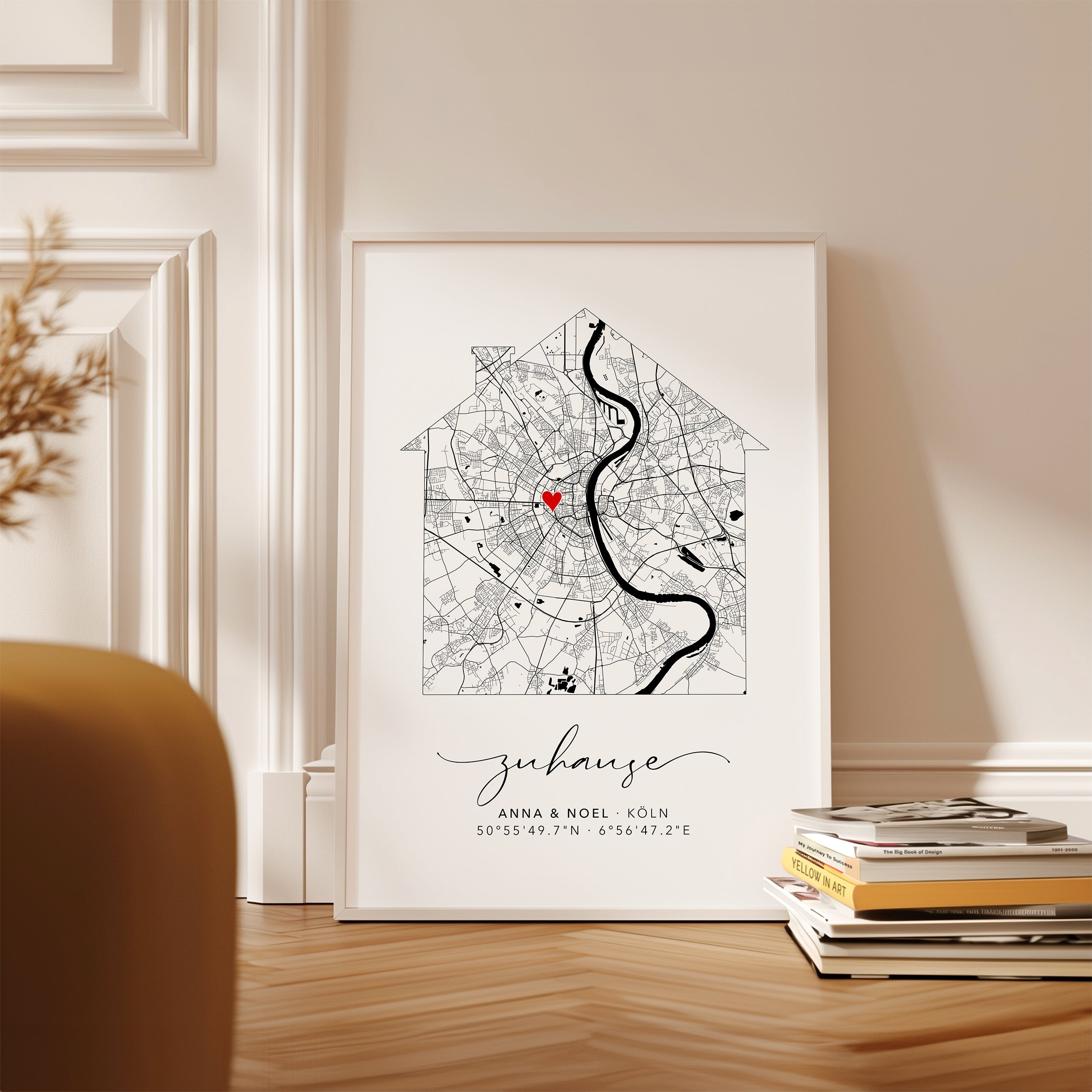 Zuhause Poster Haus - Personalisierte Stadtkarte